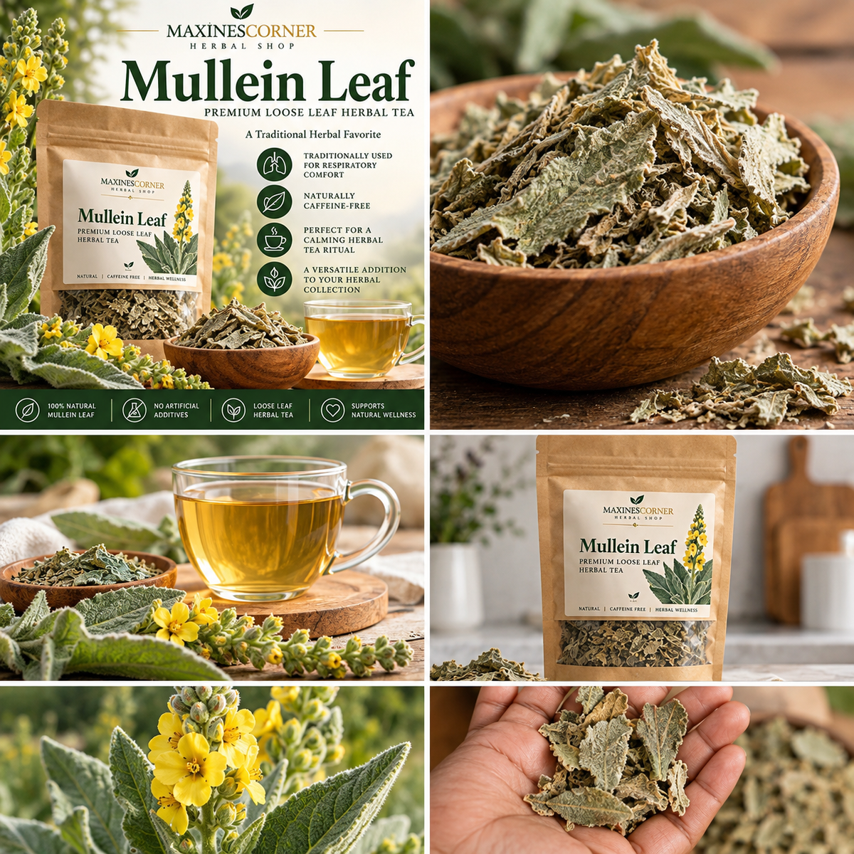 Organic Mullein Leaf | Loose Leaf Herbal Tea