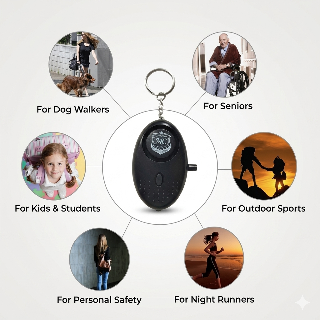 FREE SHIPPING Scream for Help When You Can’tShe Safe™ Personal Safety Alarm — 130dB Siren & Strobe, designed by a retired NYPD Detective